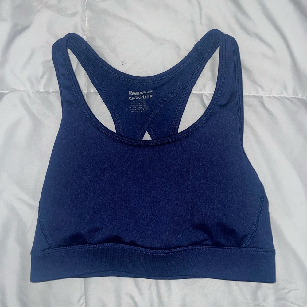 Navy Reebok Sports Bra- Strong support